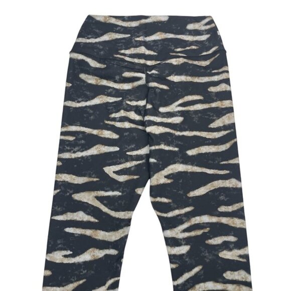 LOLË Burst High-Waisted Ankle Leggings Sz Small Sand Dunes Black - Picture 8 of 9